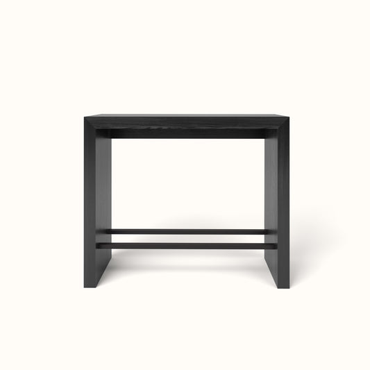 Ash wood console table with shoe rack