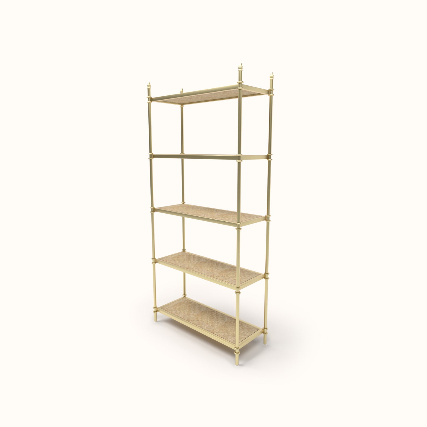Stainless steel open bookshelf