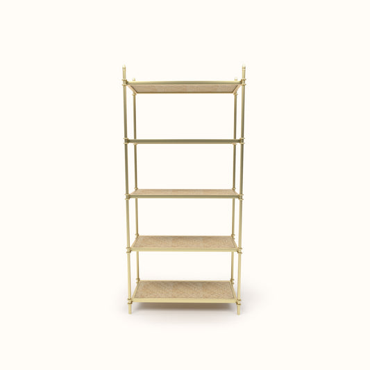 Stainless steel open bookshelf