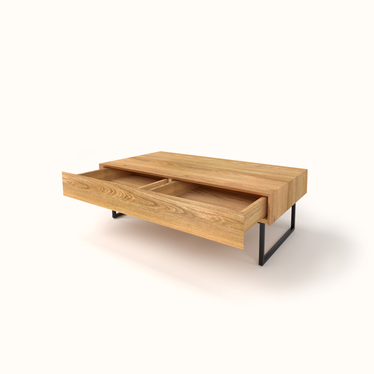 Soild wood coffee table with drawers