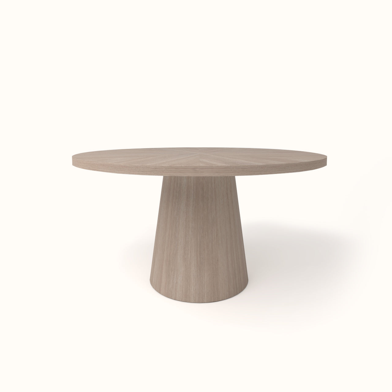 Round table top with cone shape base